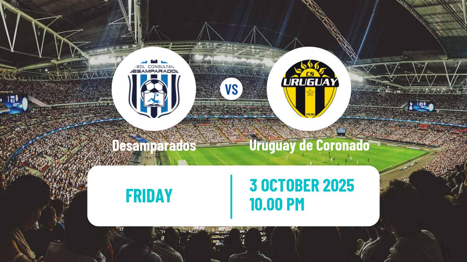 Soccer Costa Rican Liga de Ascenso Desamparados - Uruguay de Coronado
