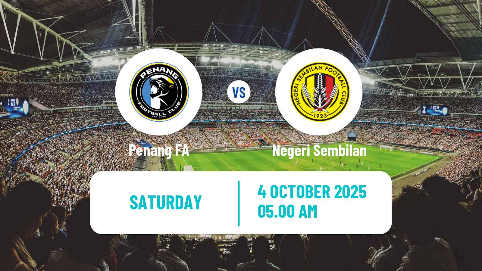 Soccer Malaysian Super League Penang - Negeri Sembilan