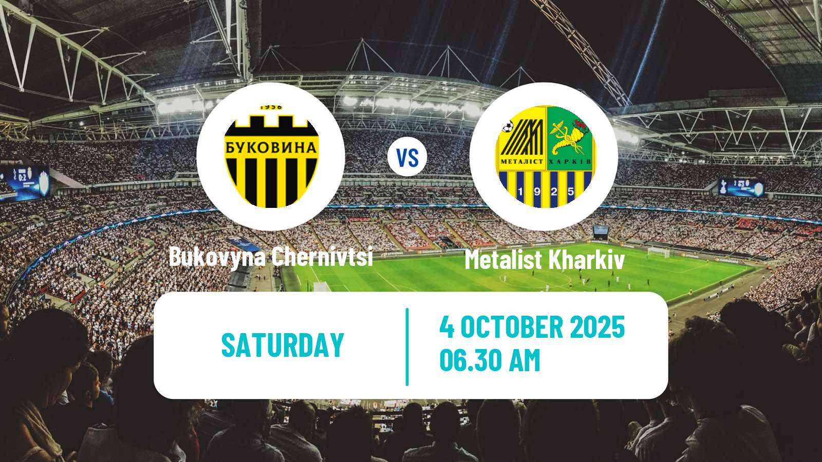 Soccer Ukrainian Persha Liga Bukovyna Chernivtsi - Metalist Kharkiv