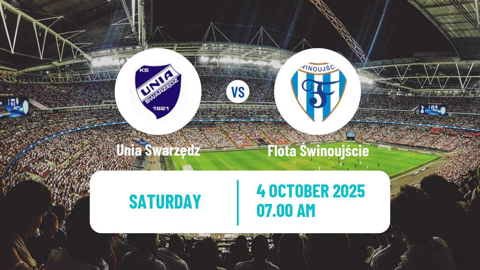 Soccer Polish Division 3 - Group II Unia Swarzędz - Flota Świnoujście