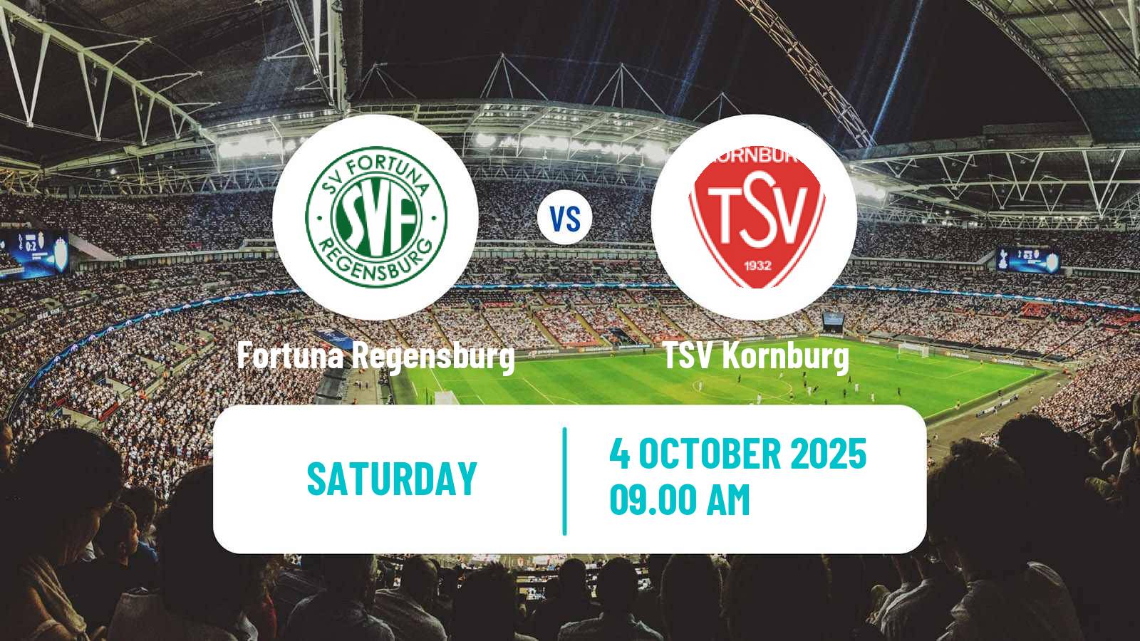 Soccer German Oberliga Bayern Nord Fortuna Regensburg - Kornburg