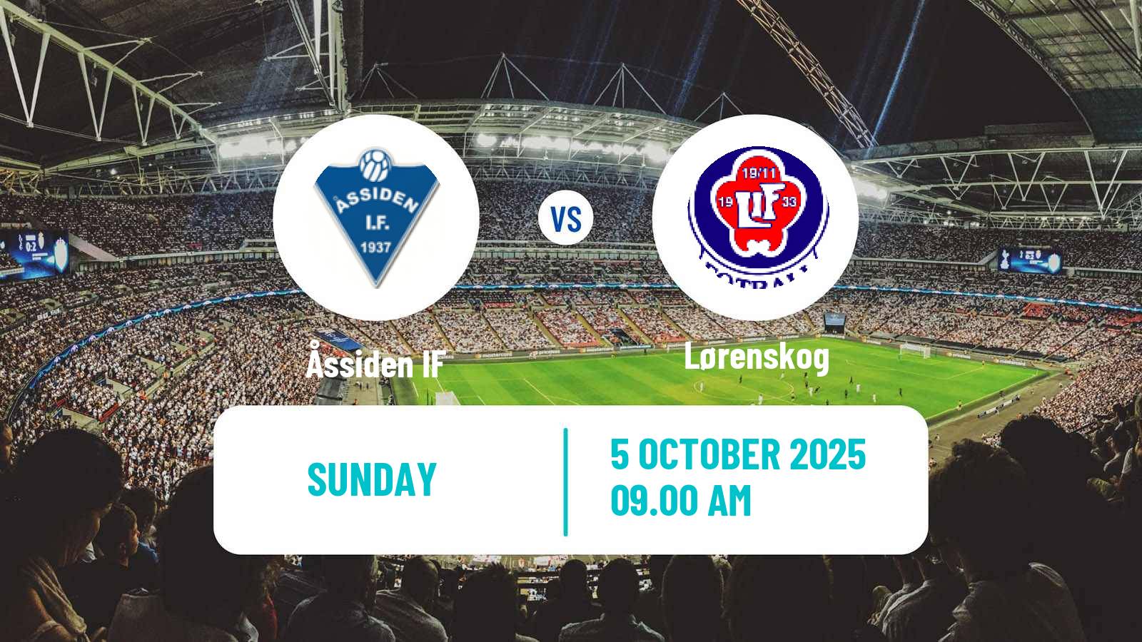 Soccer Norwegian Division 3 - Group 3 Åssiden - Lørenskog