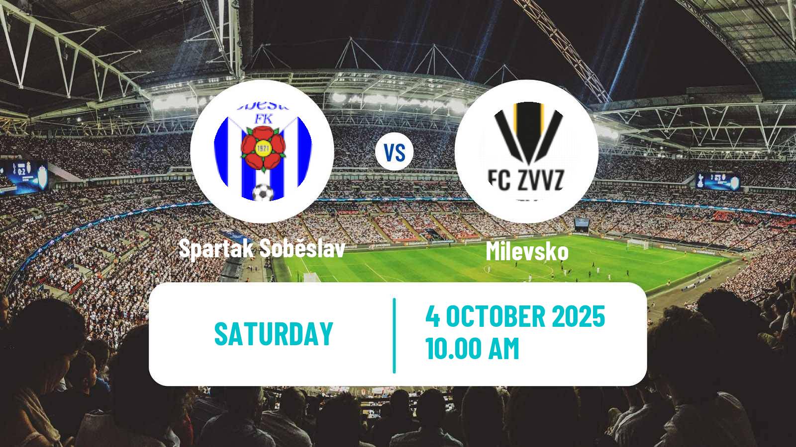 Soccer Czech Division A Spartak Soběslav - Milevsko