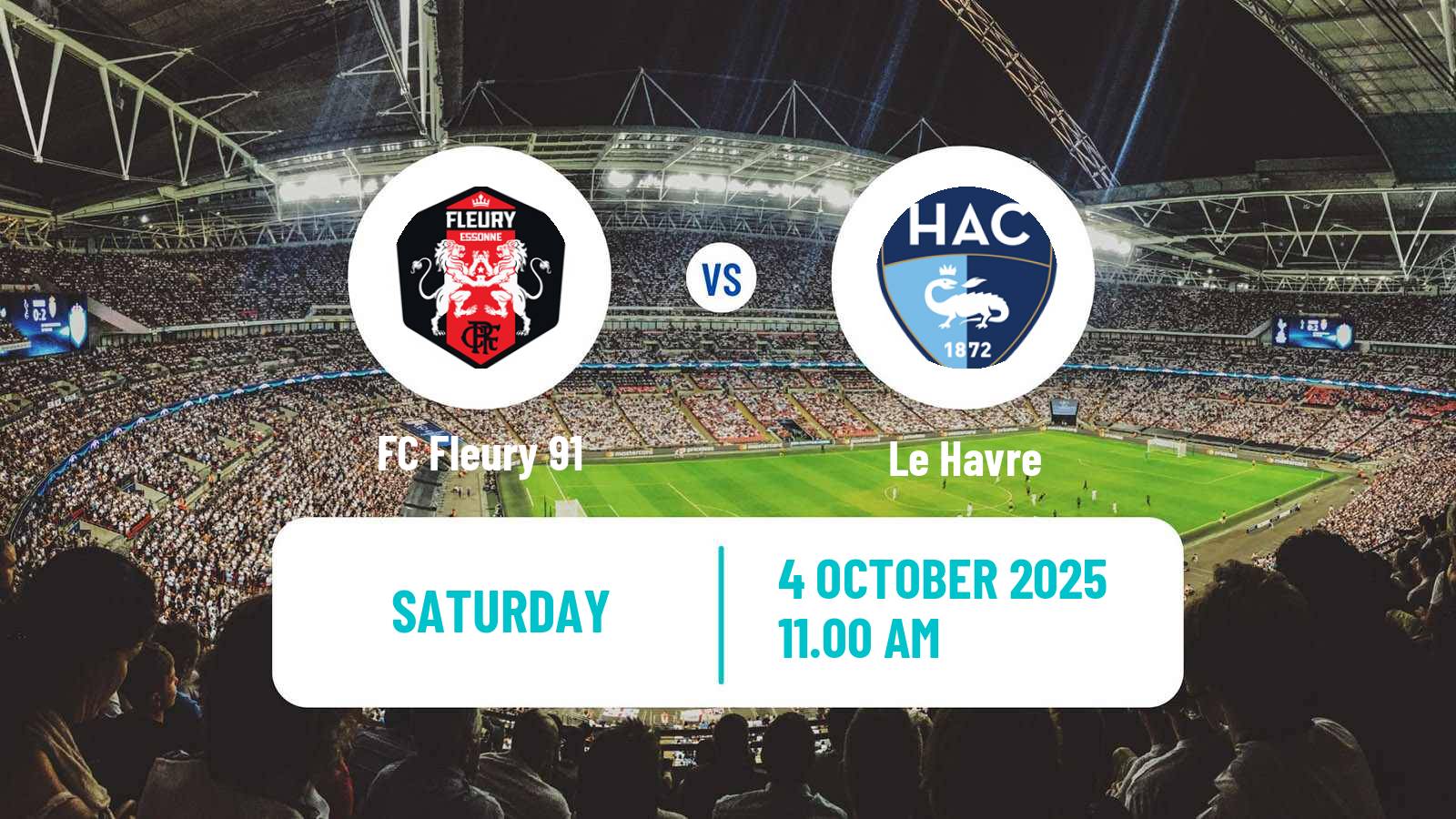 Soccer French Division 1 Women Fleury 91 - Le Havre