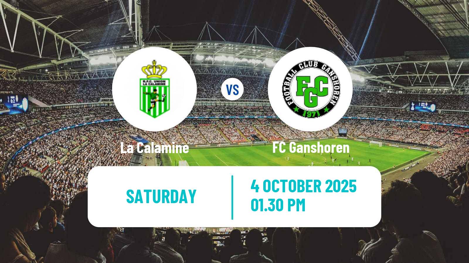 Soccer Belgian Second Amateur Division Group C La Calamine - Ganshoren