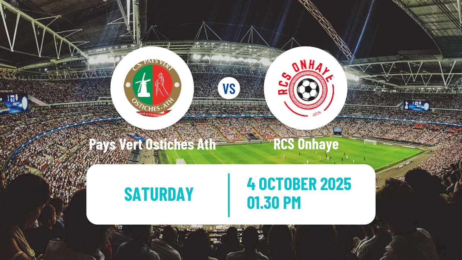 Soccer Belgian Second Amateur Division Group C Pays Vert Ostiches Ath - Onhaye