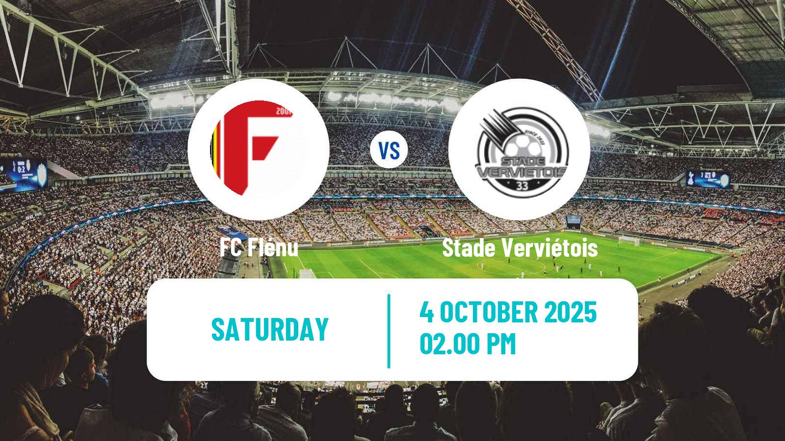 Soccer Belgian Second Amateur Division Group C Flénu - Stade Verviétois