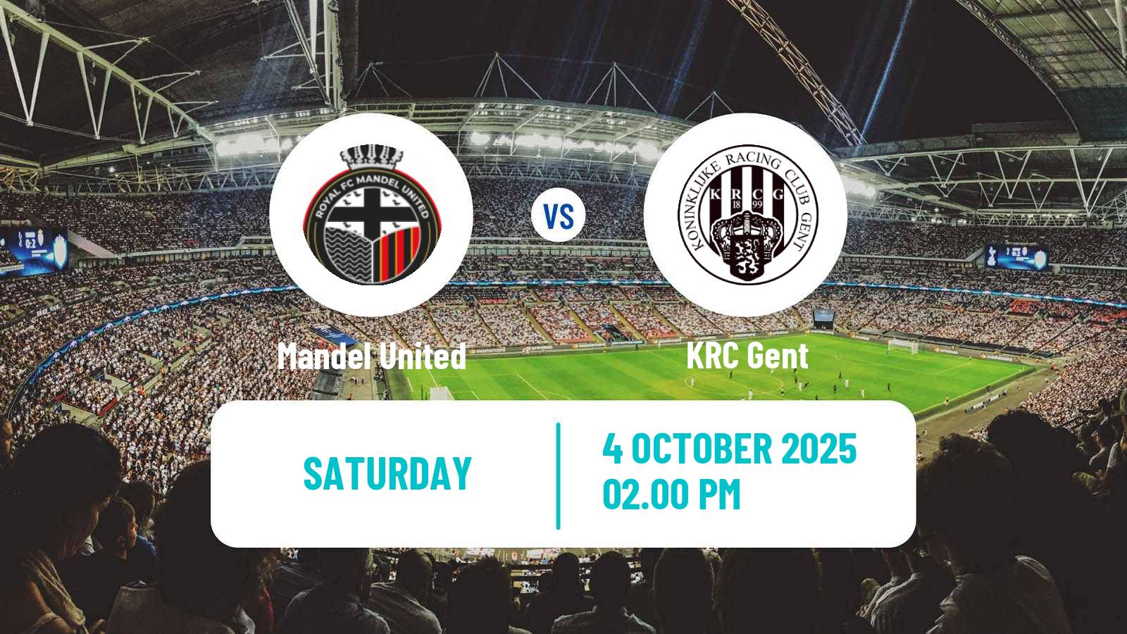 Soccer Belgian Second Amateur Division Group A Mandel United - KRC Gent