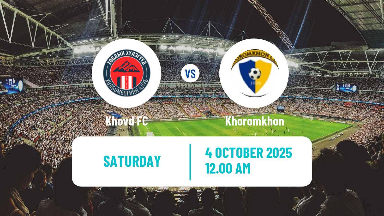 Soccer Mongolian Premier League Khovd - Khoromkhon