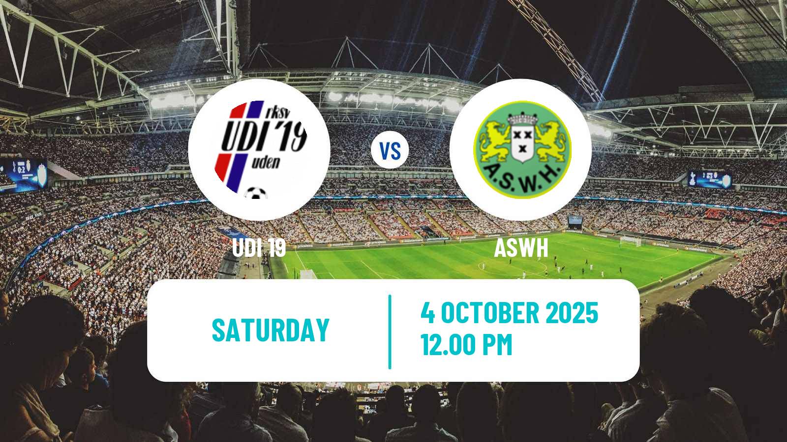 Soccer Dutch Derde Divisie UDI 19 - ASWH