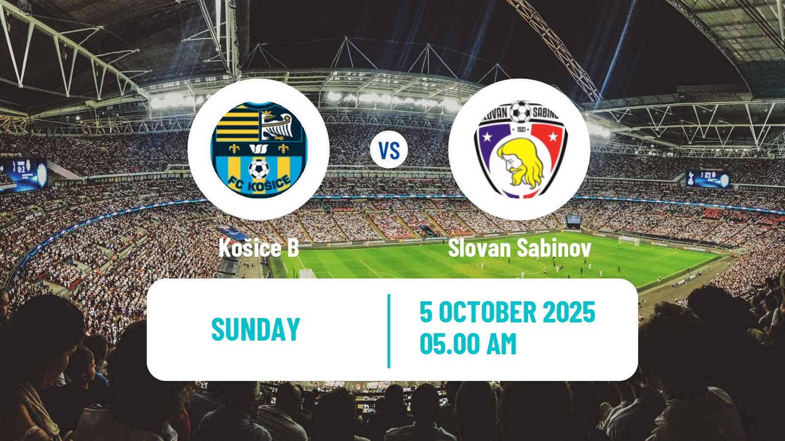 Soccer Slovak 3 Liga East Košice B - Slovan Sabinov