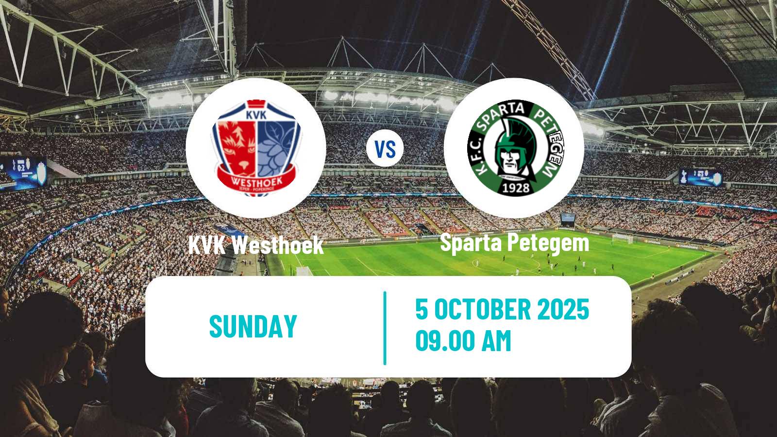 Soccer Belgian Second Amateur Division Group A Westhoek - Sparta Petegem