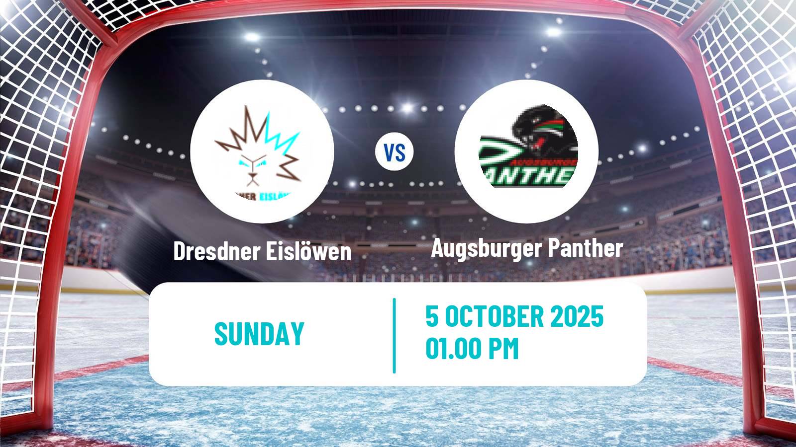 Hockey German Ice Hockey League Dresdner Eislöwen - Augsburger Panther