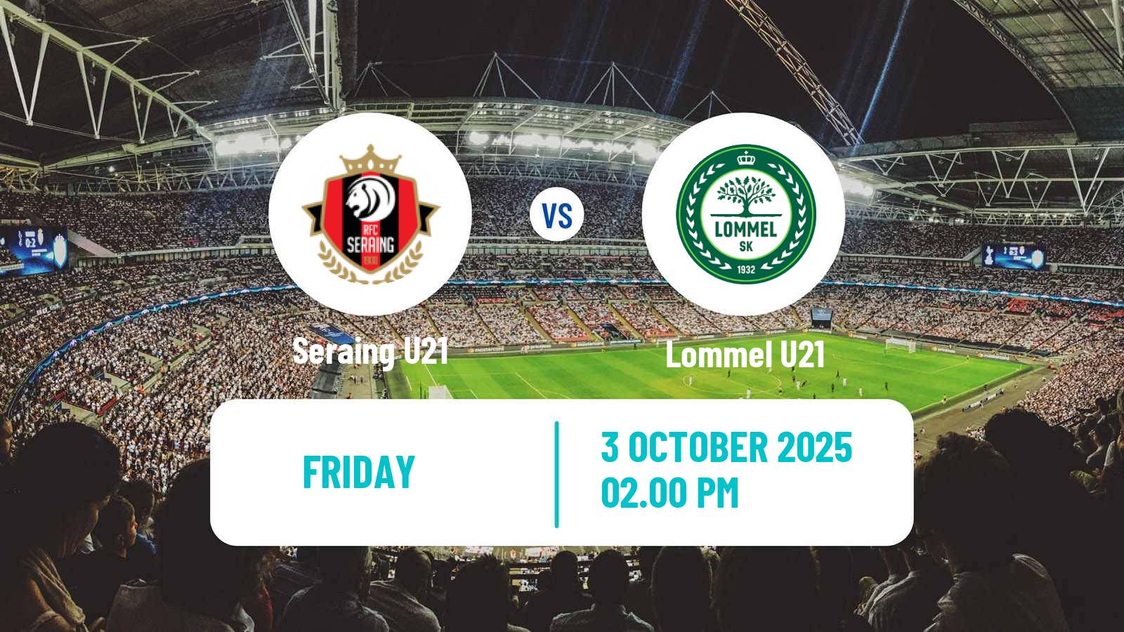 Soccer Belgian Pro League U21 Seraing U21 - Lommel U21