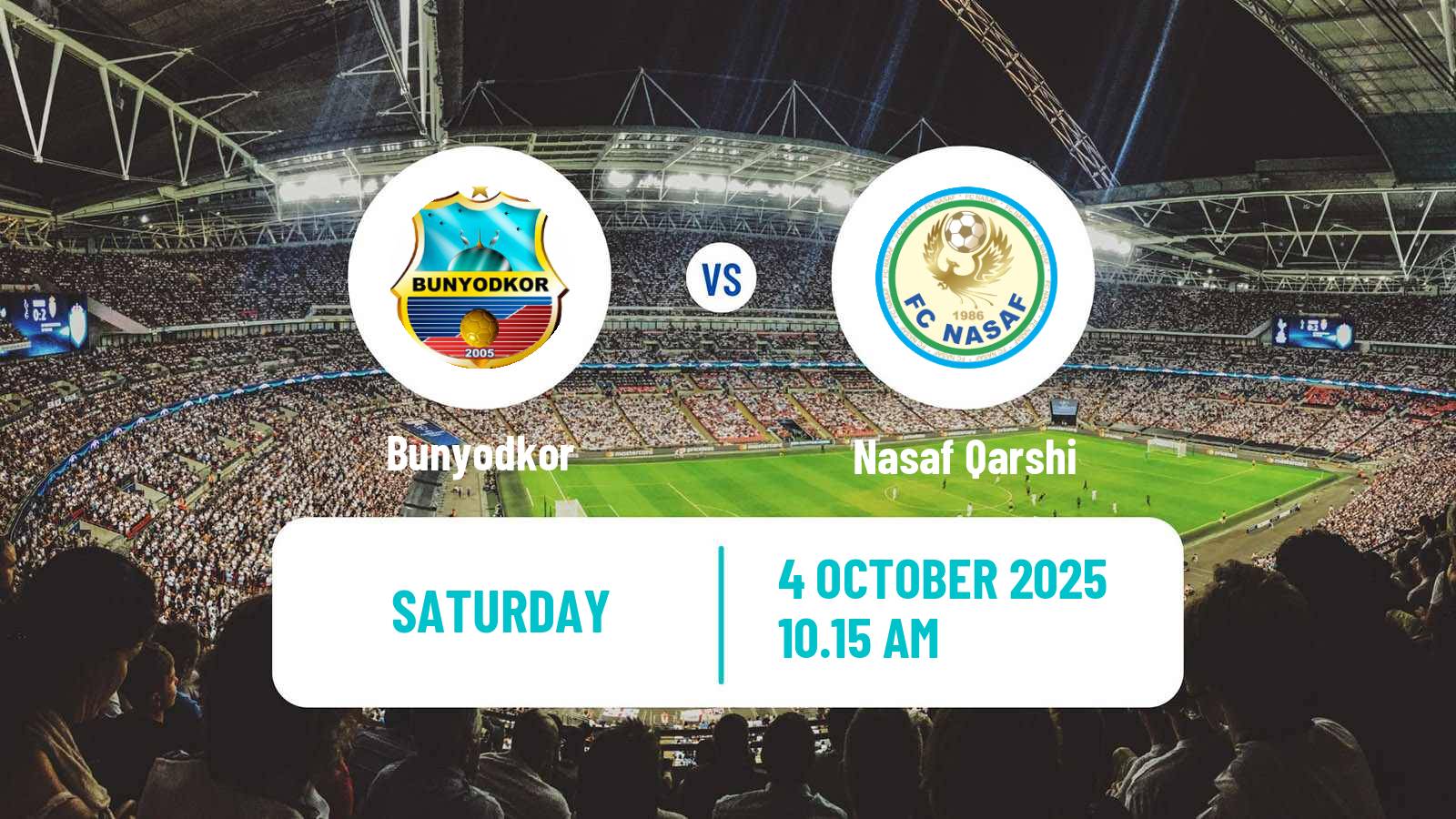 Soccer Uzbek League Bunyodkor - Nasaf Qarshi