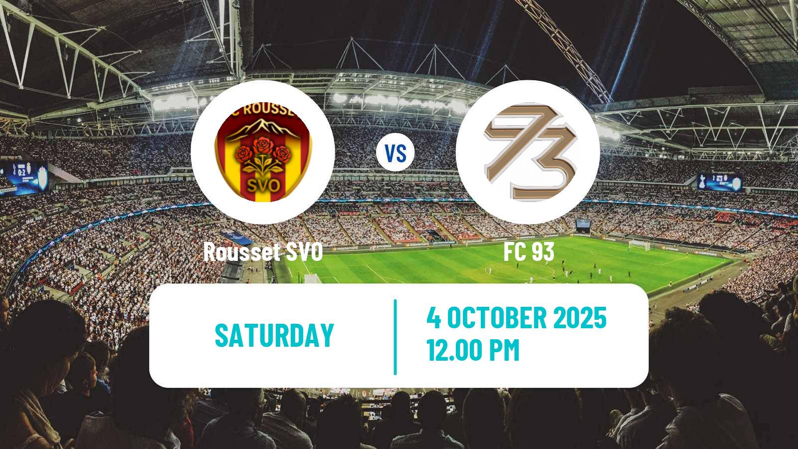 Soccer French National 2 - Group C Rousset SVO - FC 93