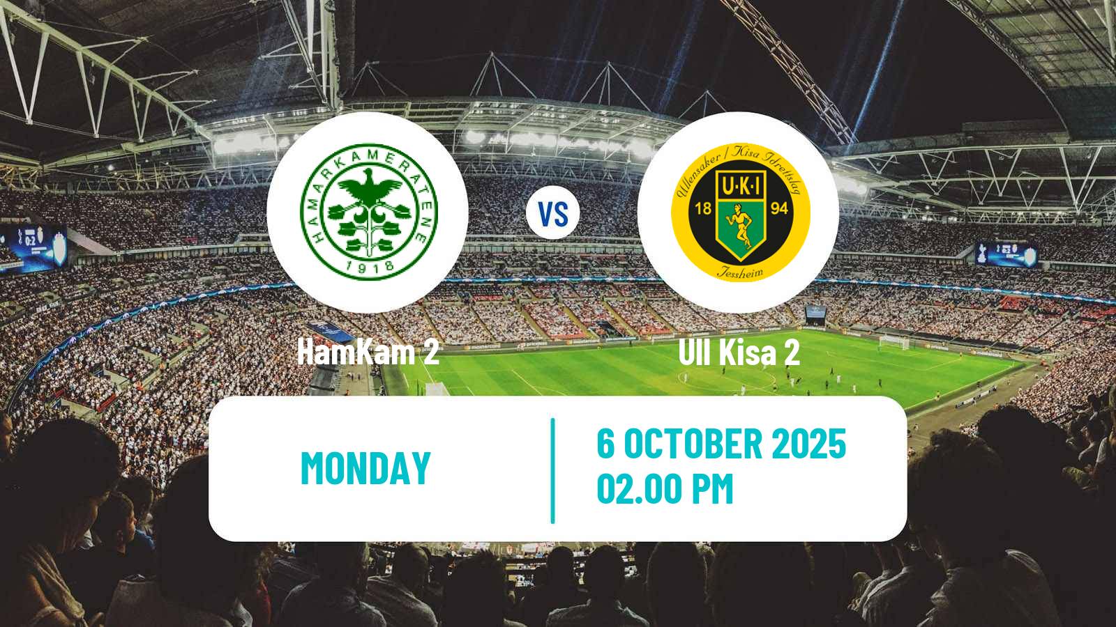 Soccer Norwegian Division 3 - Group 3 HamKam 2 - Ull Kisa 2