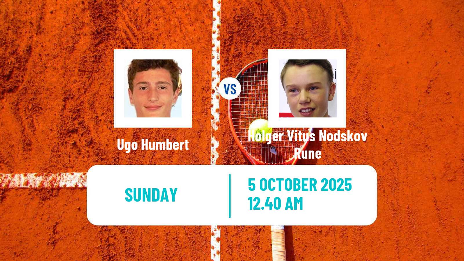 Tennis ATP Shanghai Ugo Humbert - Holger Vitus Nodskov Rune