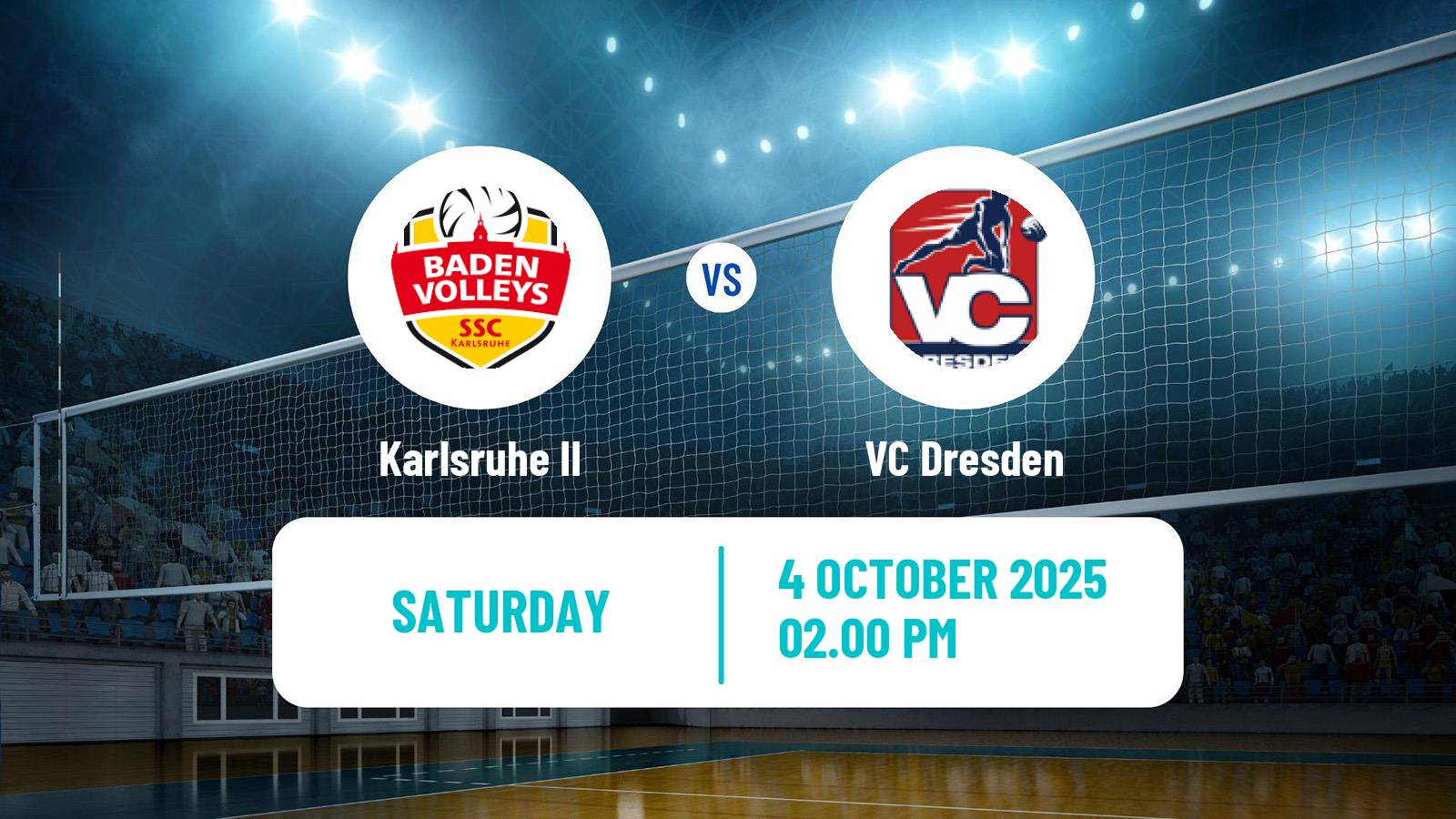 Volleyball German 2 Bundesliga South Volleyball Karlsruhe II - VC Dresden