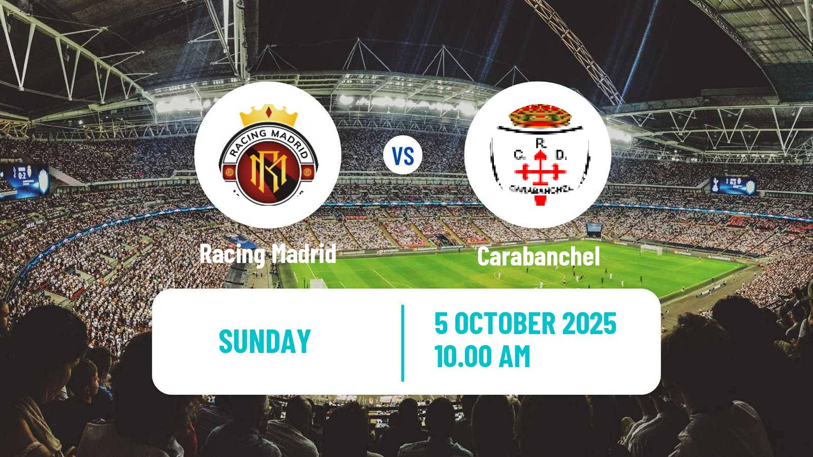 Soccer Spanish Tercera RFEF - Group 7 Racing Madrid - Carabanchel