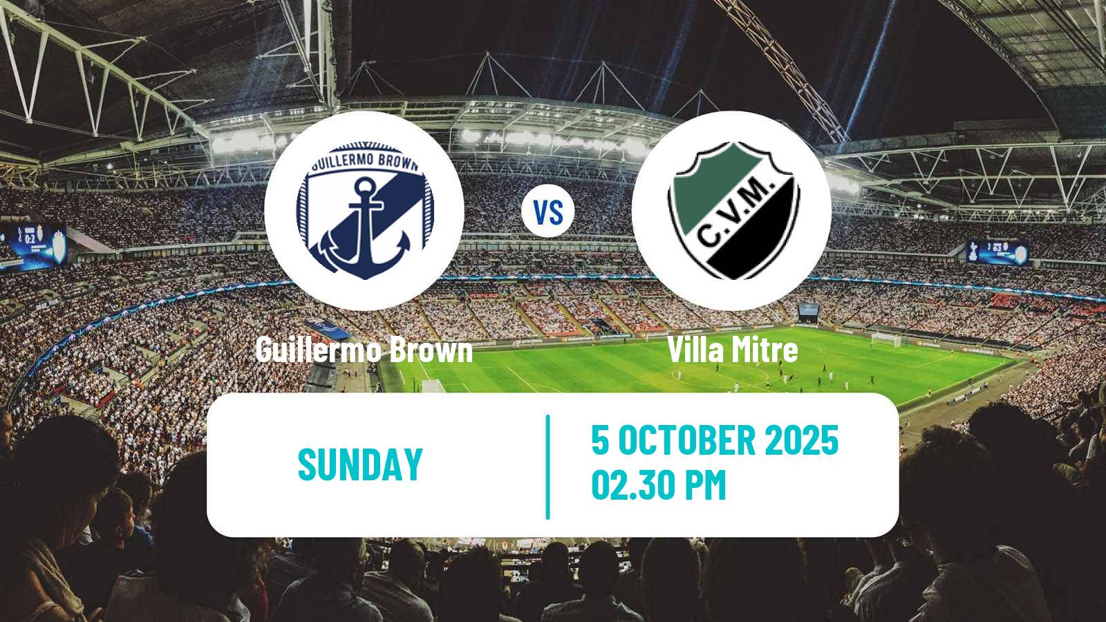Soccer Argentinian Torneo Federal Guillermo Brown - Villa Mitre