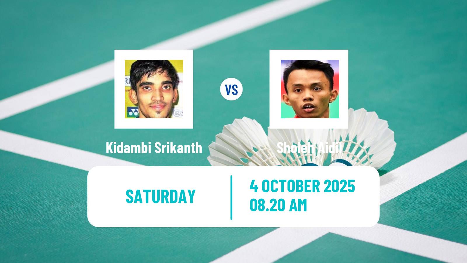 Badminton BWF World Tour Al Ain Masters Men Kidambi Srikanth - Sholeh Aidil