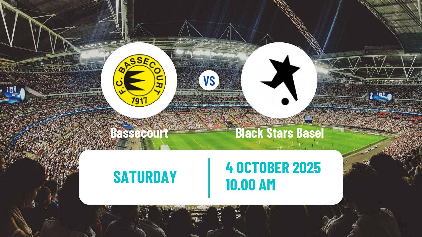 Soccer Swiss 1 Liga Classic Group 2 Bassecourt - Black Stars Basel