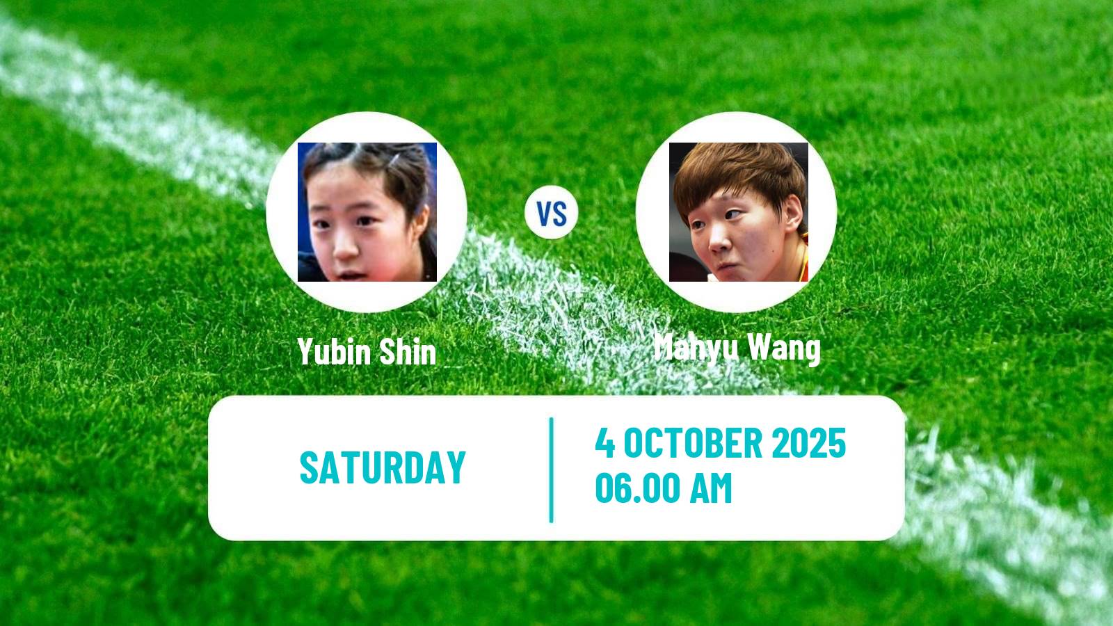 Table tennis China Smash Women Yubin Shin - Manyu Wang