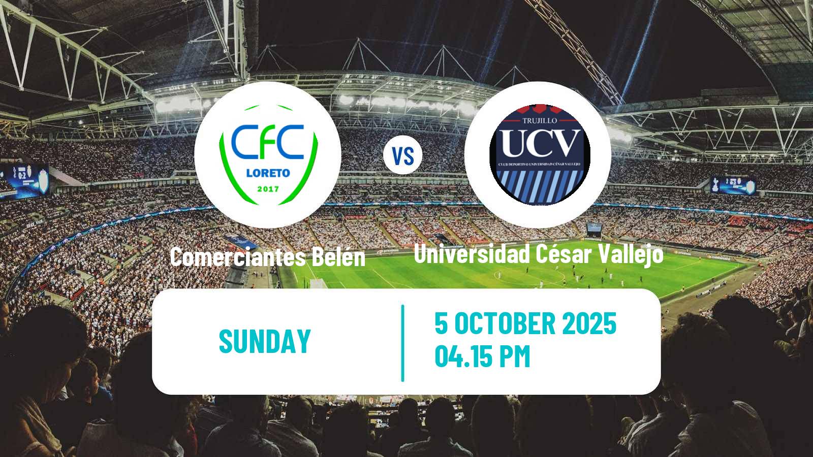 Soccer Peruvian Liga 2 Comerciantes Belén - Universidad César Vallejo