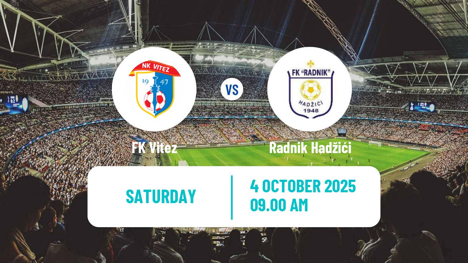 Soccer Bosnian Prva Liga FBiH Vitez - Radnik Hadžići