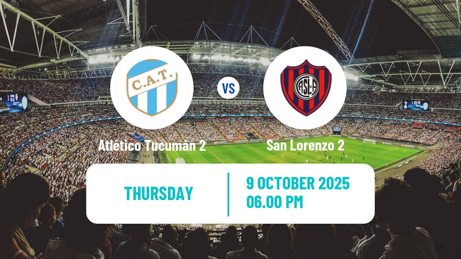 Soccer Argentinian Reserve League Atlético Tucumán 2 - San Lorenzo 2