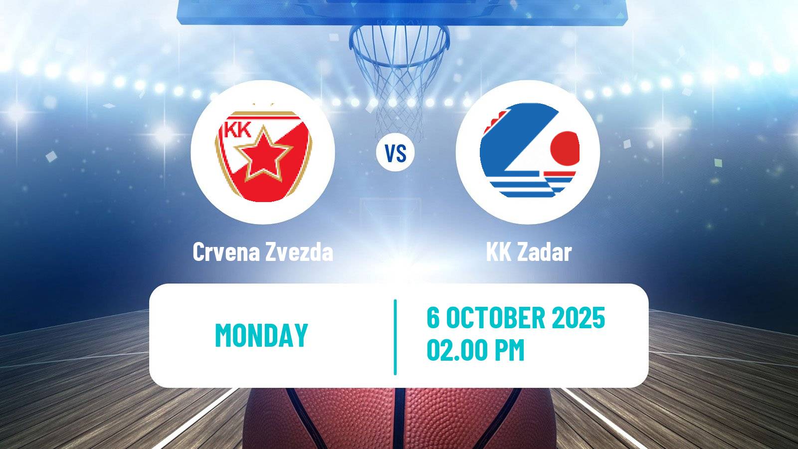 Basketball Adriatic League Crvena Zvezda - KK Zadar