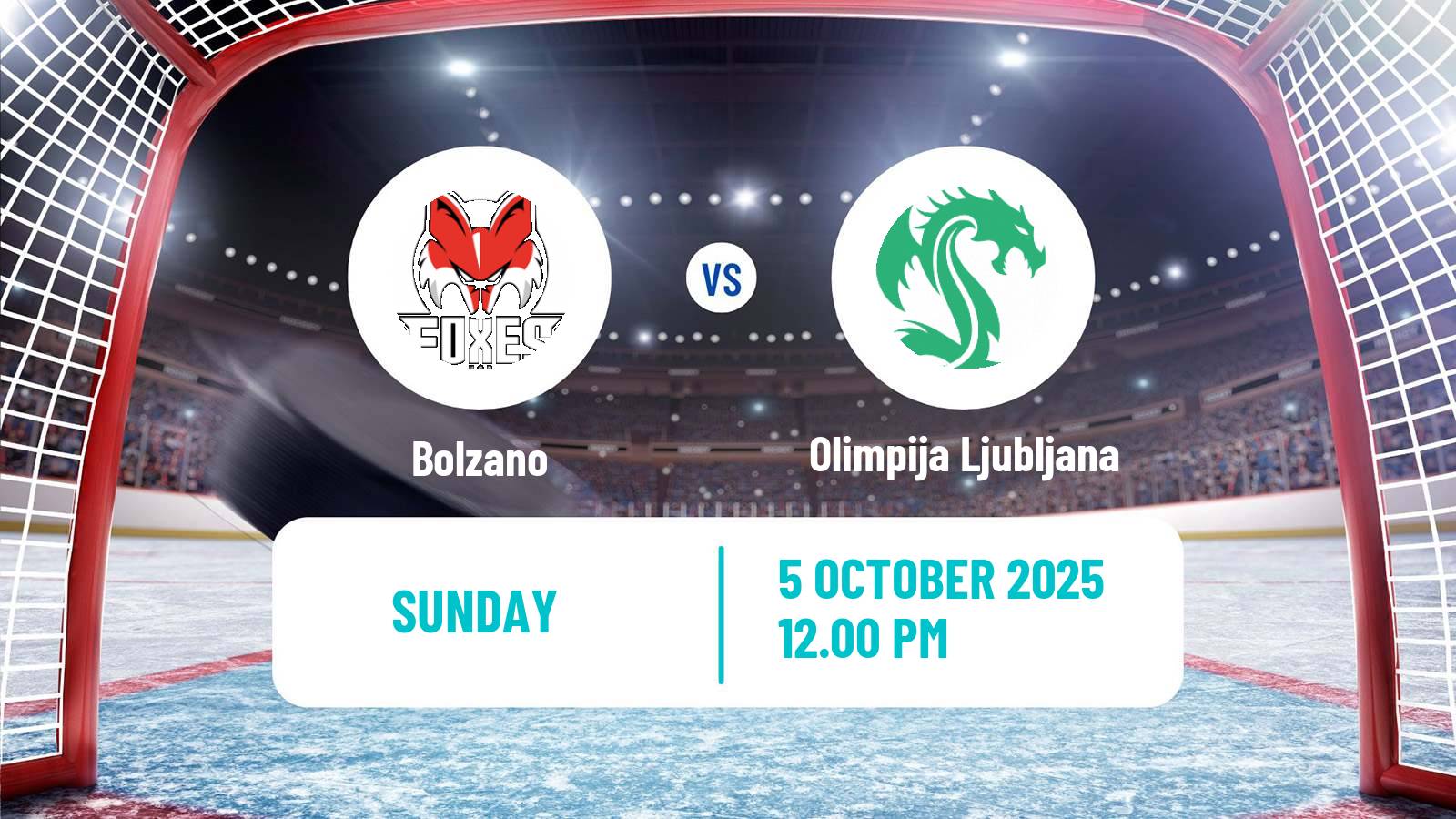 Hockey Austrian Ice Hockey League Bolzano - Olimpija Ljubljana