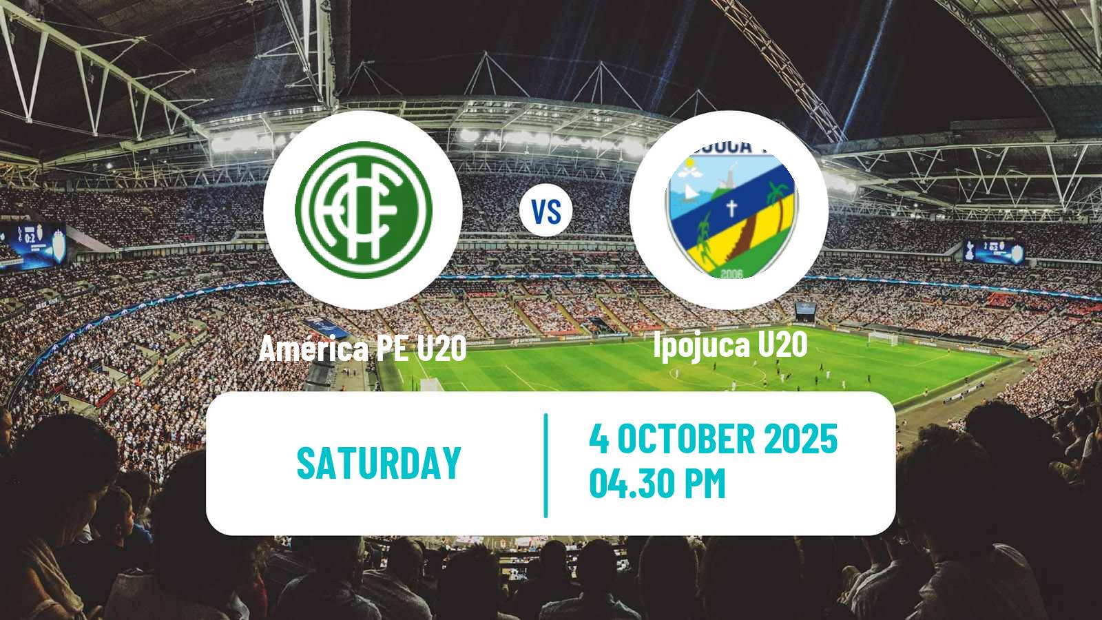 Soccer Brazilian Pernambucano U20 América PE U20 - Ipojuca U20