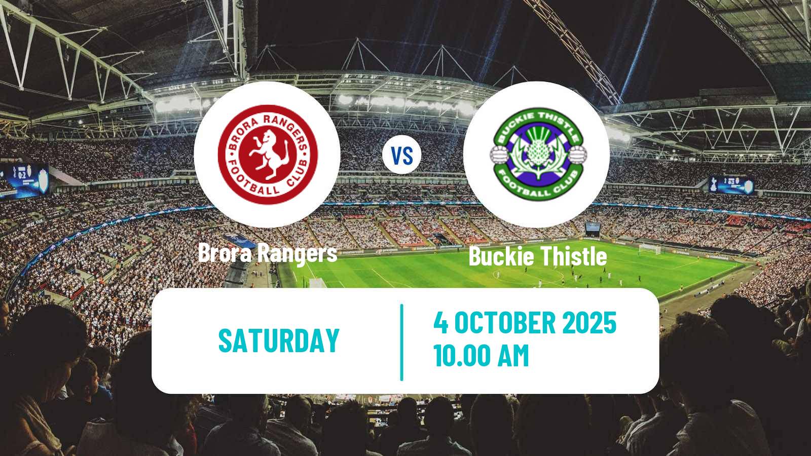 Soccer Scottish Highland League Brora Rangers - Buckie Thistle