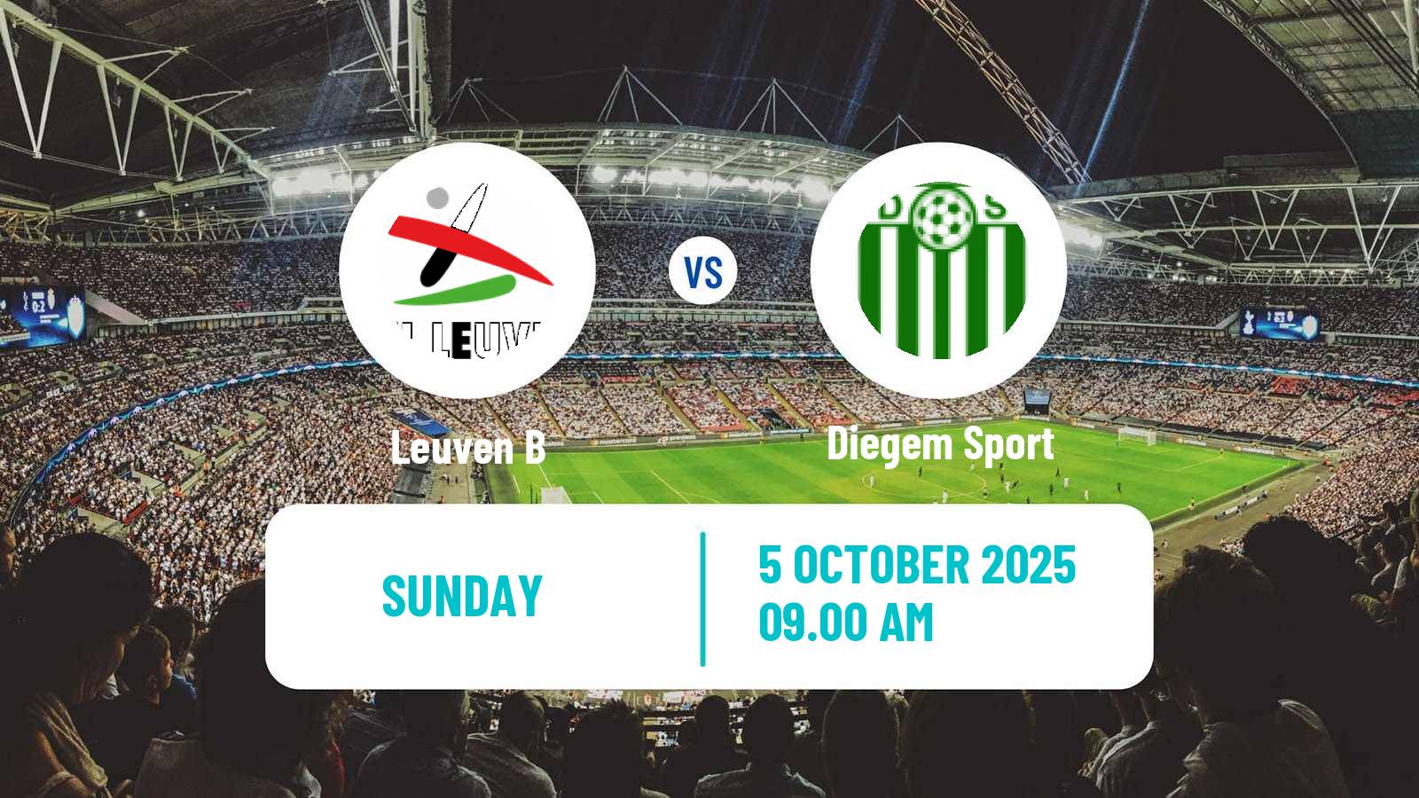 Soccer Belgian National Division 1 VV Leuven B - Diegem Sport