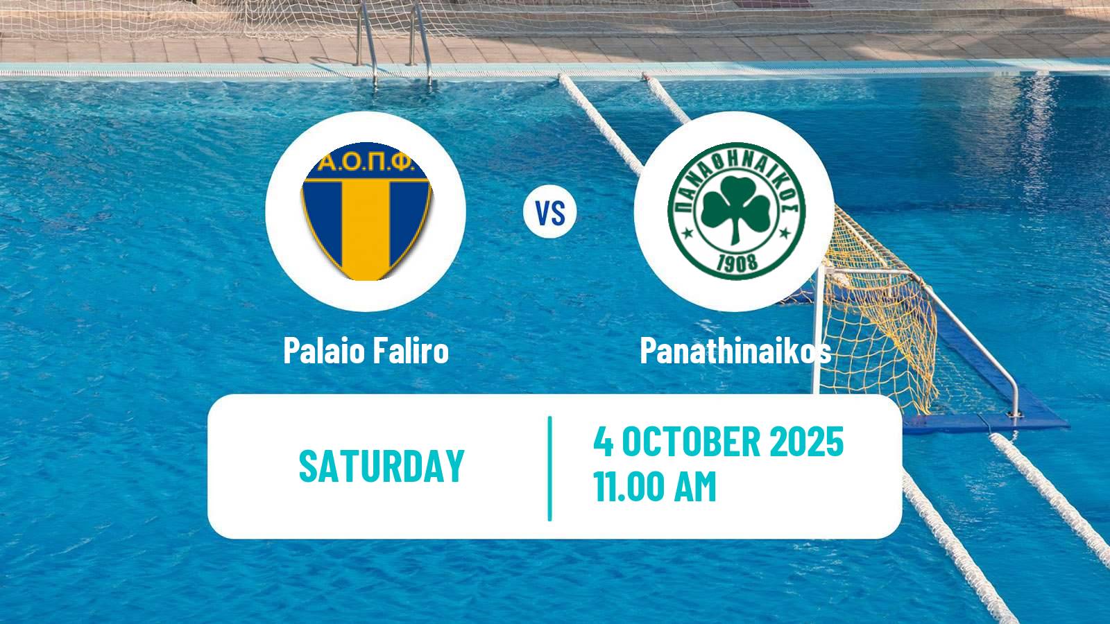 Water polo Greek A1 Water Polo Palaio Faliro - Panathinaikos