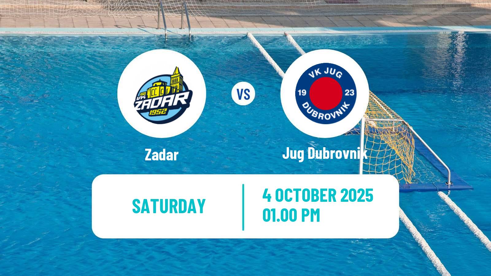 Water polo Croatian Water Polo Prva Liga Zadar - Jug Dubrovnik