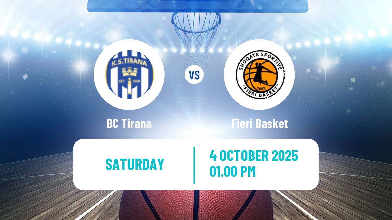 Basketball Albanian Superliga  Basketball Tirana - Fieri