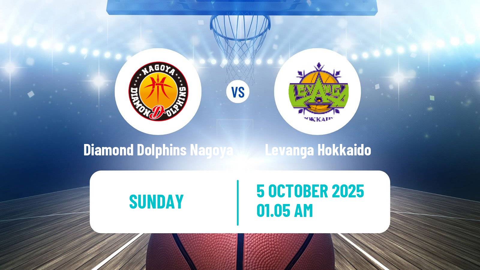 Basketball BJ League Diamond Dolphins Nagoya - Levanga Hokkaido
