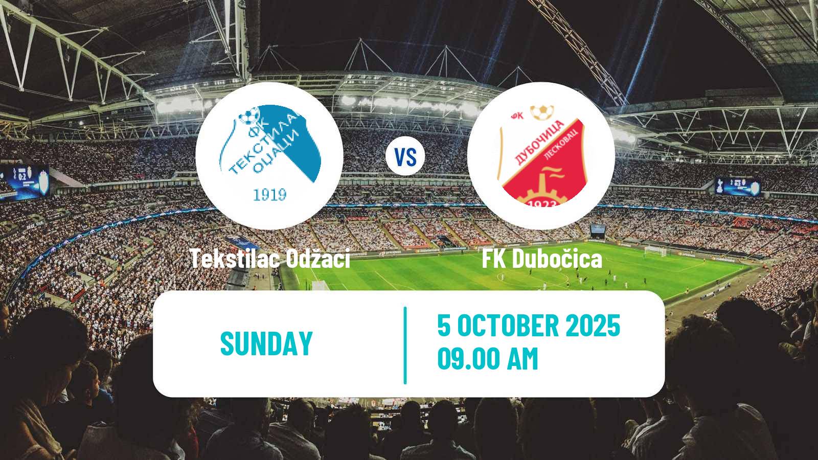 Soccer Serbian Prva Liga Tekstilac Odžaci - Dubočica