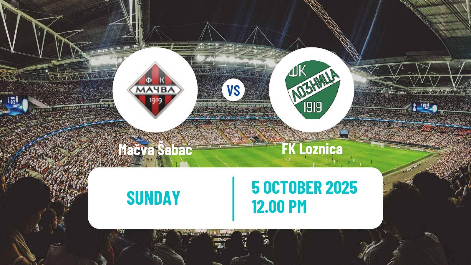 Soccer Serbian Prva Liga Mačva Šabac - Loznica