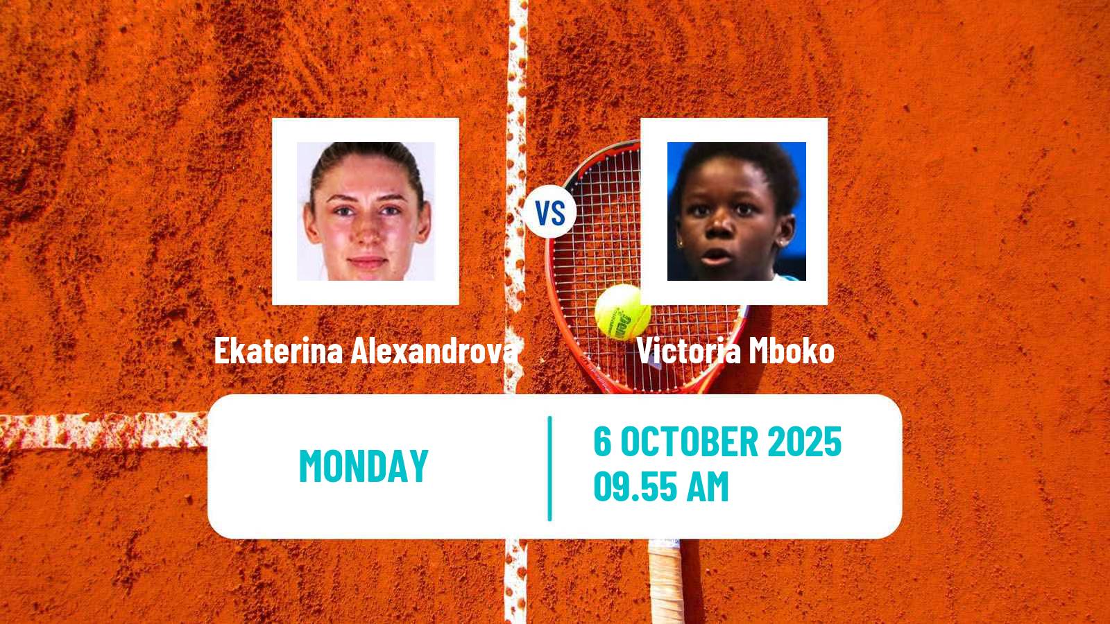 Tennis WTA Wuhan Ekaterina Alexandrova - Victoria Mboko