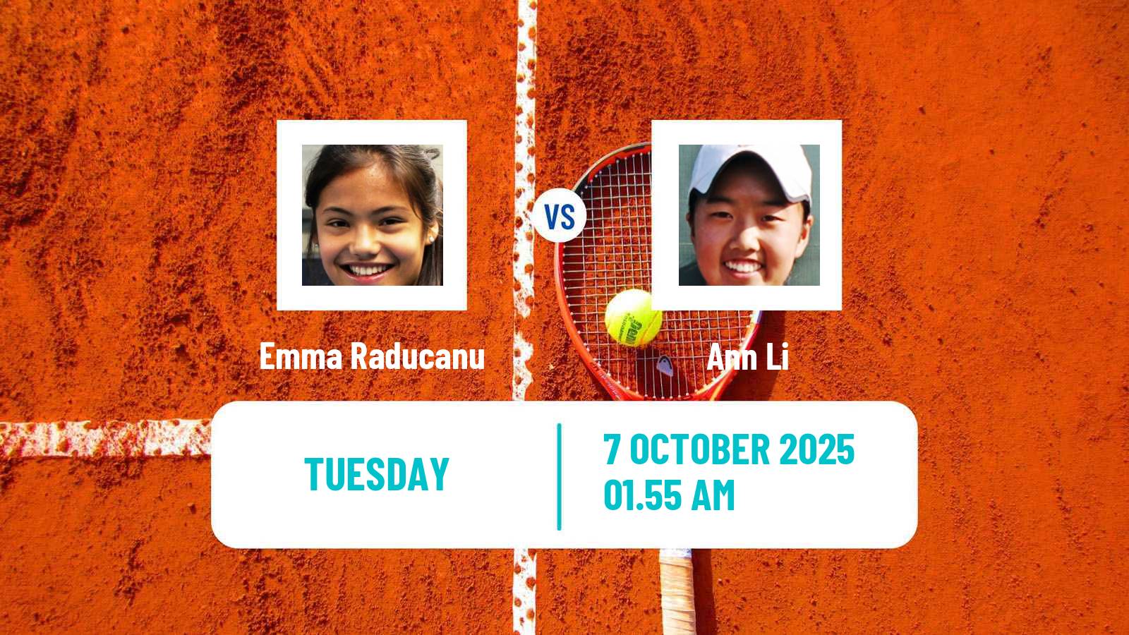 Tennis WTA Wuhan Emma Raducanu - Ann Li