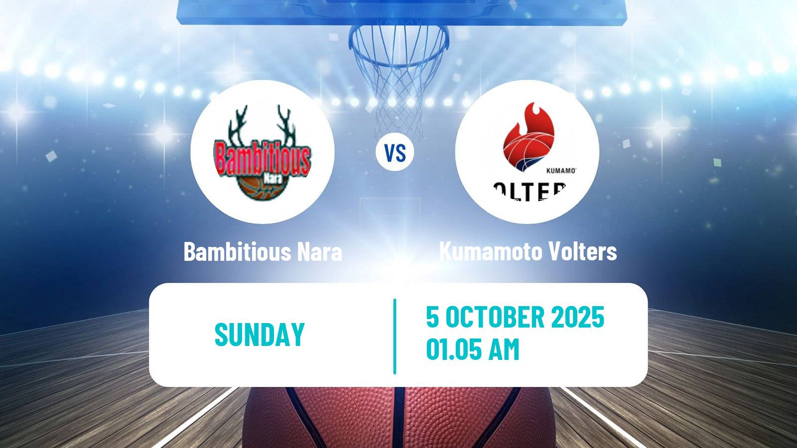 Basketball Japan B2 League Basketball Bambitious Nara - Kumamoto Volters