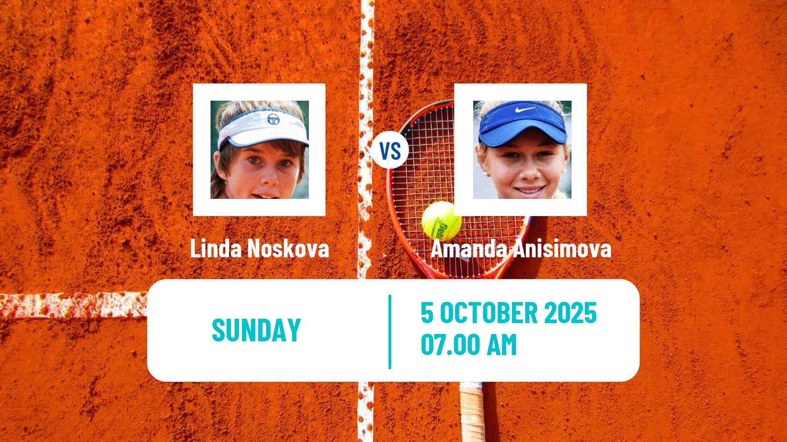 Tennis WTA Beijing Linda Noskova - Amanda Anisimova