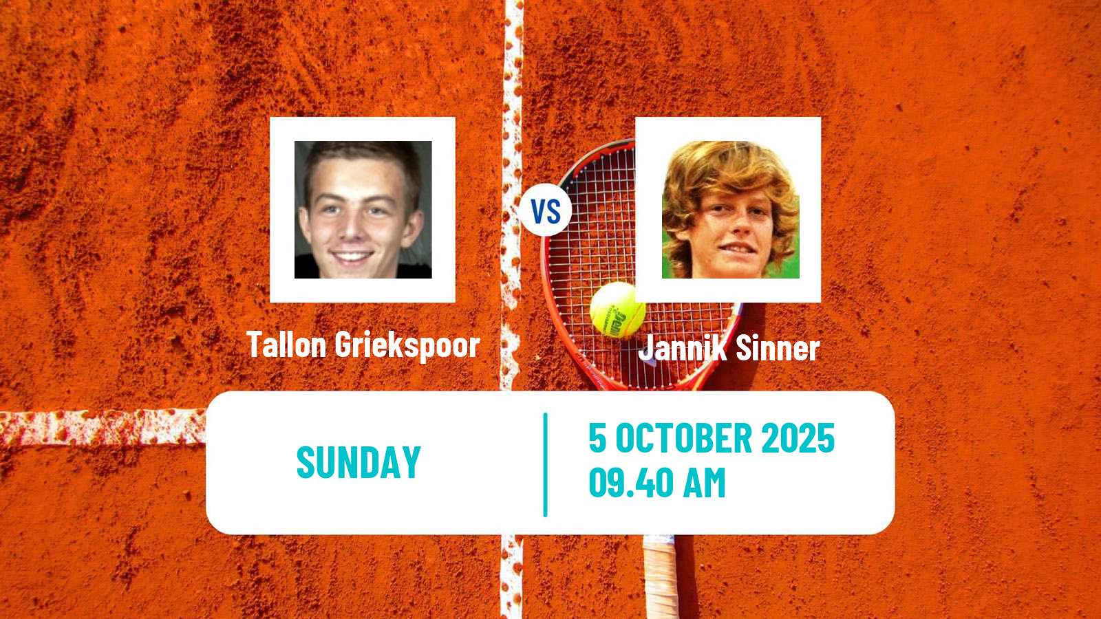 Tennis ATP Shanghai Tallon Griekspoor - Jannik Sinner