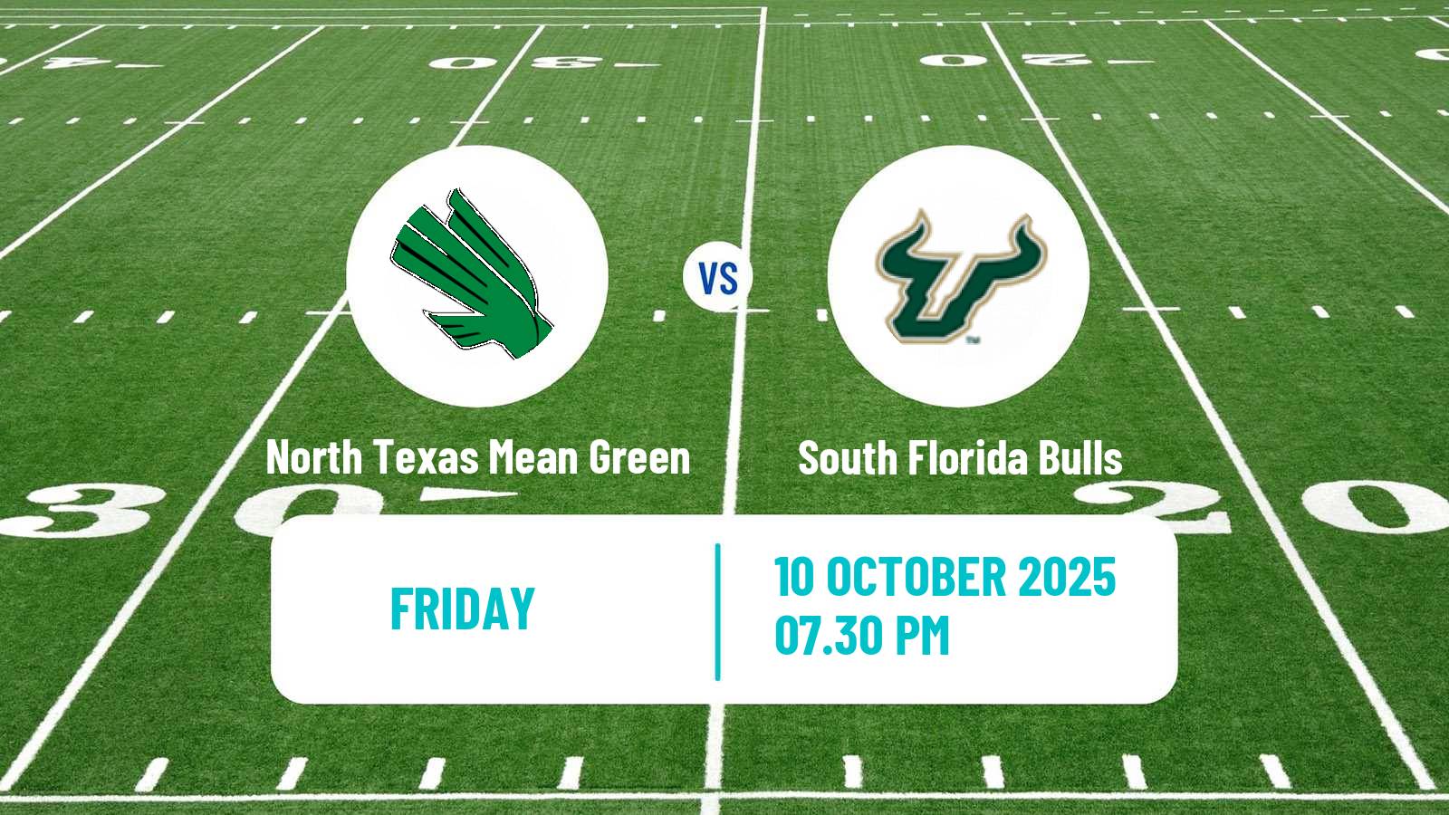 American football NCAA College Football North Texas Mean Green - South Florida Bulls