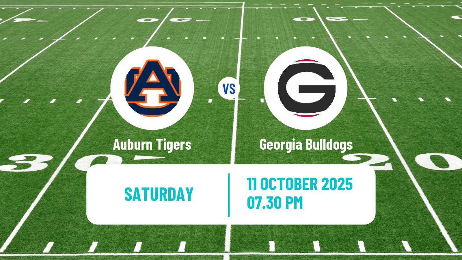 American football NCAA College Football Auburn Tigers - Georgia Bulldogs