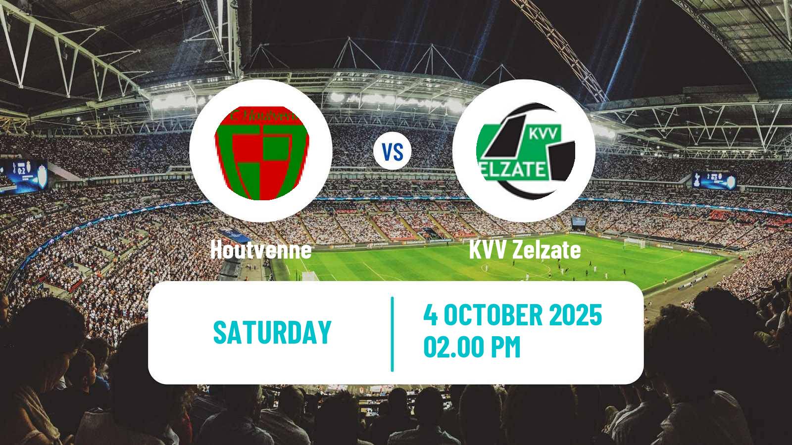 Soccer Belgian National Division 1 VV Houtvenne - Zelzate